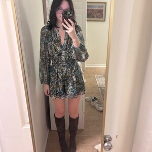 Anthropologie Multicolor Patterned Romper. Never worn other than trying it on